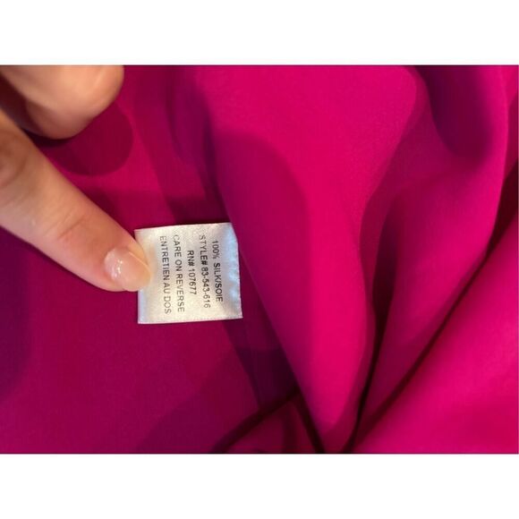 Alice + Olivia 100% silk rosette halter dress - Picture 5 of 5